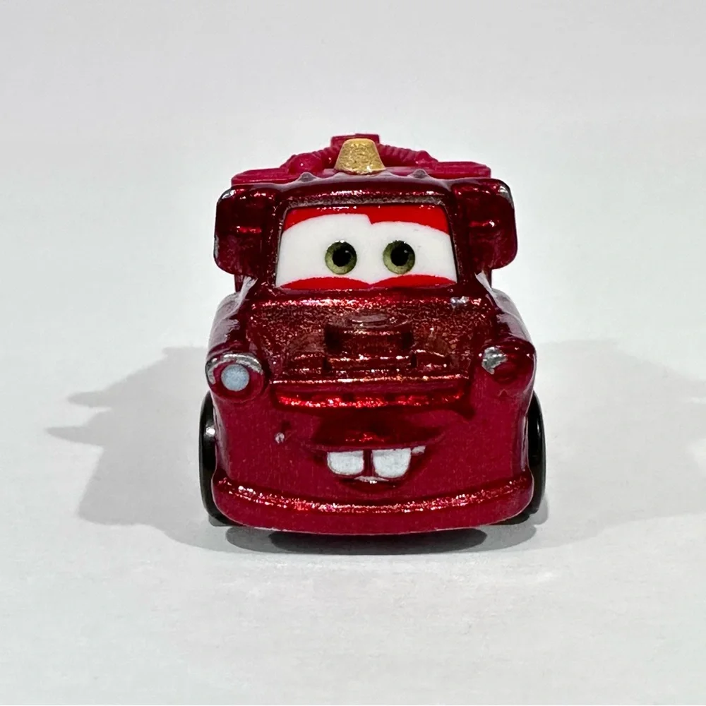 Disney Cars Die-cast Mini Racers Metallic Red Mater & Lighting McQueen Rusteze